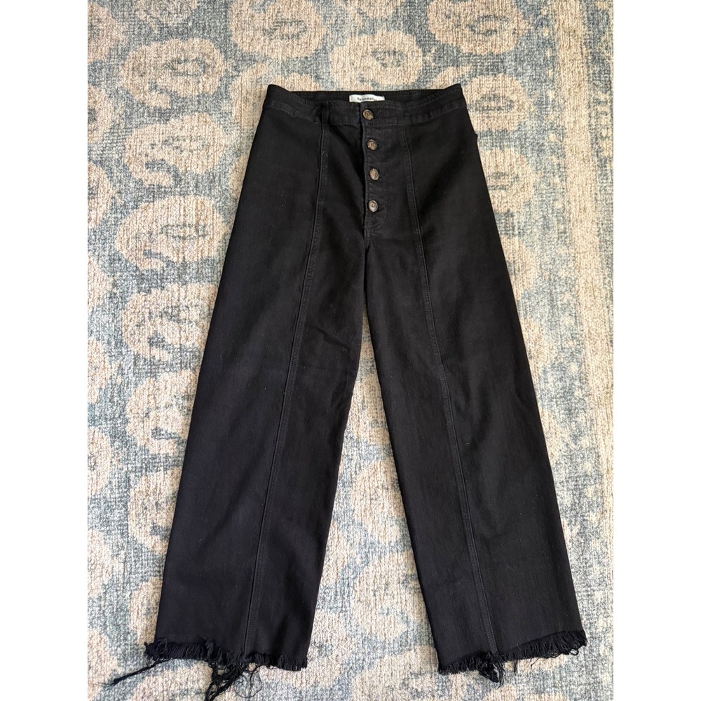Reformation Leon Stretch Flood Black Size 26 Excellent Condition